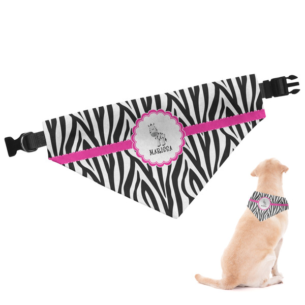Custom Zebra Dog Bandana - XLarge (Personalized)