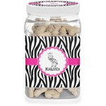Zebra Dog Treat Jar (Personalized)