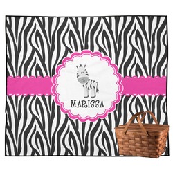 Zebra Outdoor Picnic Blanket (Personalized)