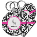 Zebra Plastic Keychain (Personalized)