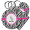 Zebra Plastic Keychains