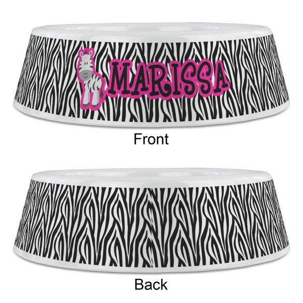Zebra Plastic Pet Bowls - Large - APPROVAL