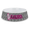 Zebra Plastic Dog Bowl - Large (Personalized)