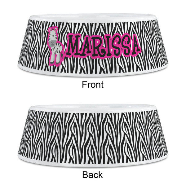 Zebra Plastic Pet Bowls - Medium - APPROVAL