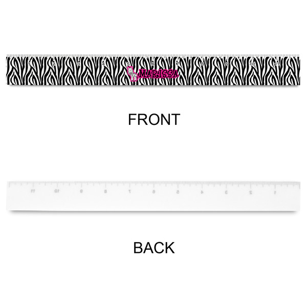 Zebra Plastic Ruler - 12" - APPROVAL