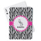 Zebra Playing Cards - Front View