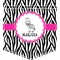 Zebra Iron On Faux Pocket (Personalized)