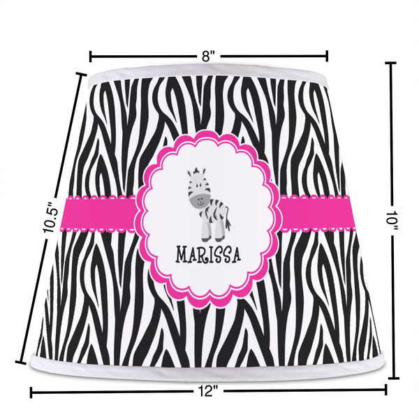 Zebra Poly Film Empire Lampshade - Dimensions