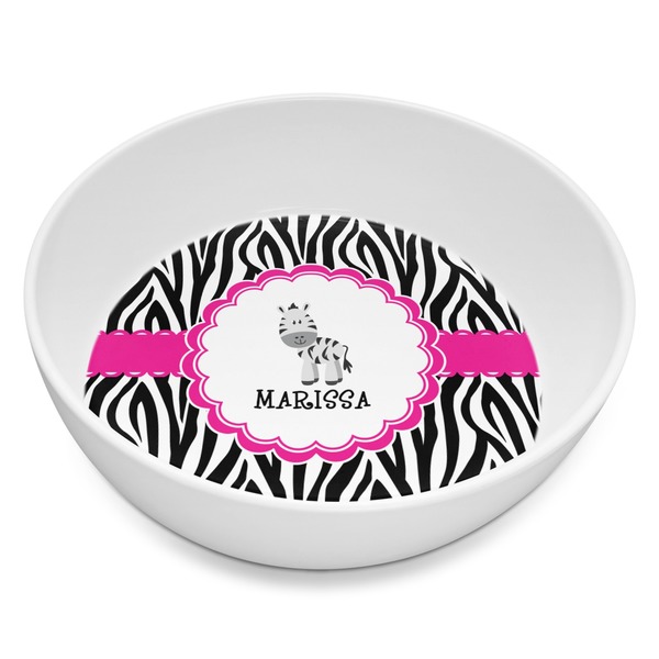 Custom Zebra Melamine Bowl - 8 oz (Personalized)