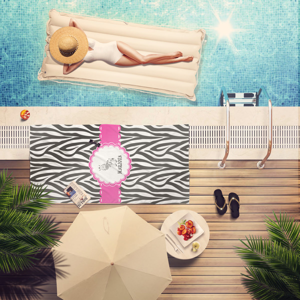 Zebra Pool Towel Lifestyle