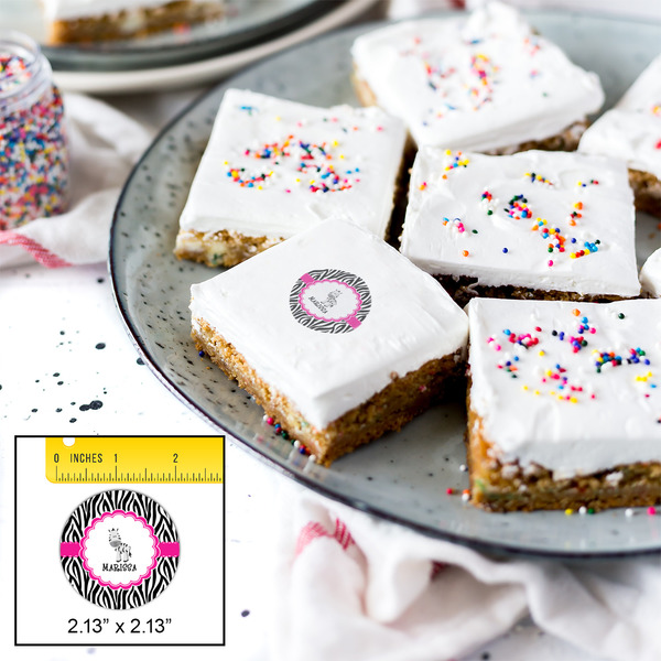 Zebra Printed Icing Circle - Small - In Context