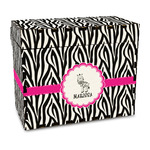 Zebra Wood Recipe Box - Full Color Print (Personalized)