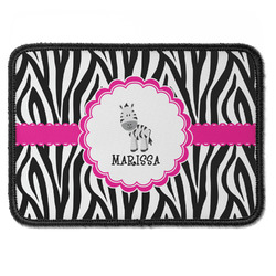 Zebra Iron On Rectangle Patch w/ Name or Text
