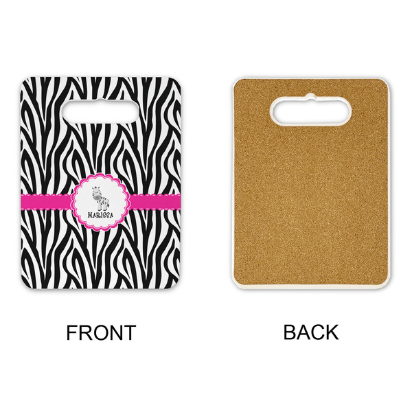 Zebra Rectangle Trivet with Handle - APPROVAL