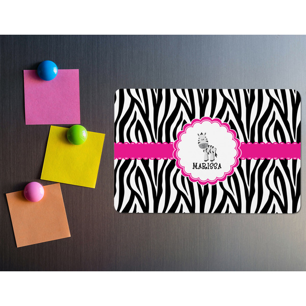 Zebra Rectangular Fridge Magnet - LIFESTYLE