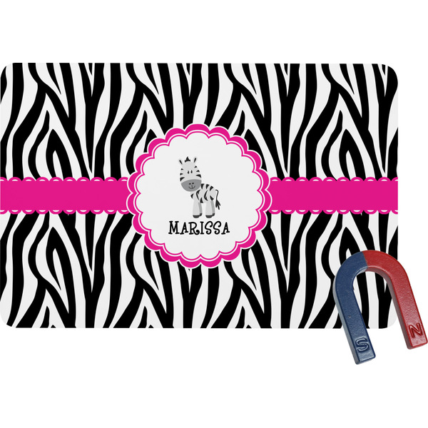 Custom Zebra Rectangular Fridge Magnet (Personalized)