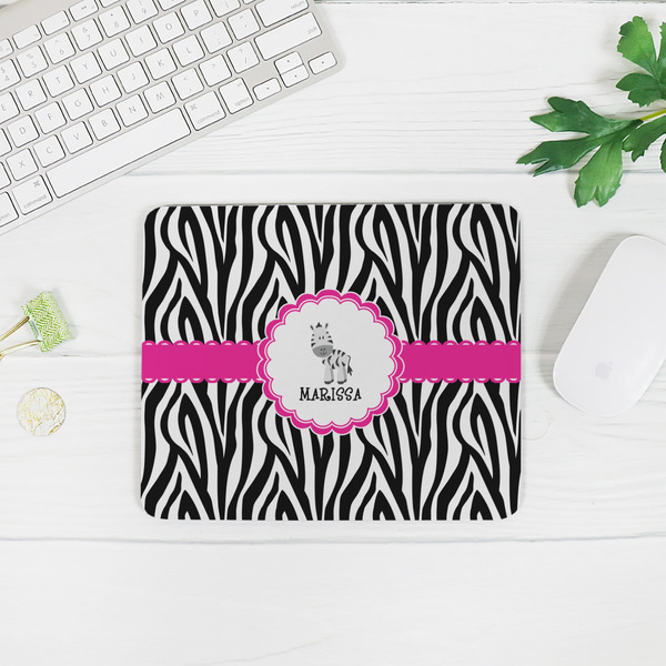 Zebra Rectangular Mouse Pad - LIFESTYLE 2