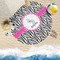 Zebra Round Beach Towel Lifestyle