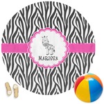 Zebra Round Beach Towel (Personalized)