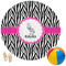 Zebra Round Beach Towel (Personalized)