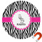 Zebra Round Car Magnet