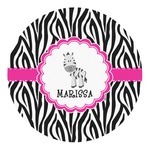 Zebra Round Decal - Small (Personalized)