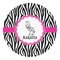 Zebra Round Decal - XLarge (Personalized)