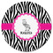 Zebra Round Fridge Magnet - FRONT