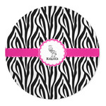 Zebra 5' Round Indoor Area Rug (Personalized)