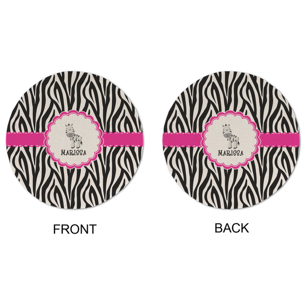 Zebra Round Linen Placemats - APPROVAL (double sided)