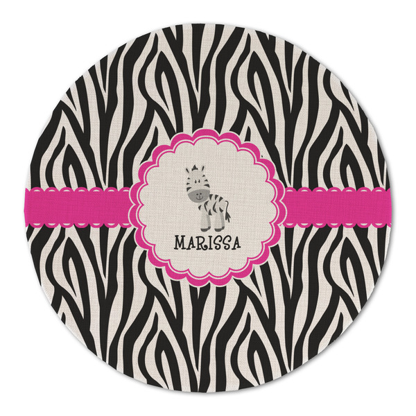 Zebra Round Linen Placemats - FRONT (Double Sided)