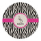 Zebra Round Linen Placemats - FRONT (Double Sided)
