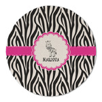 Zebra Round Linen Placemat (Personalized)