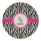 Zebra Round Linen Placemats - FRONT (Single Sided)
