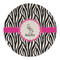 Zebra Round Linen Placemat (Personalized)