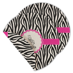Zebra Round Linen Placemat - Double Sided - Set of 4 (Personalized)