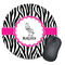 Zebra Round Mouse Pad