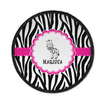 Zebra Iron On Round Patch w/ Name or Text