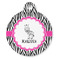 Zebra Round Pet ID Tag - Large - Front