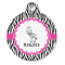 Zebra Round Pet ID Tag - Large (Personalized)