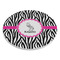 Zebra Round Stone Trivet - Angle View