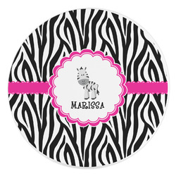 Zebra Round Stone Trivet (Personalized)