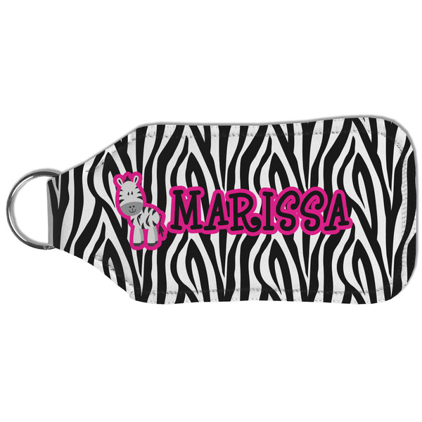 Zebra Sanitizer Holder Keychain - Large (Back)