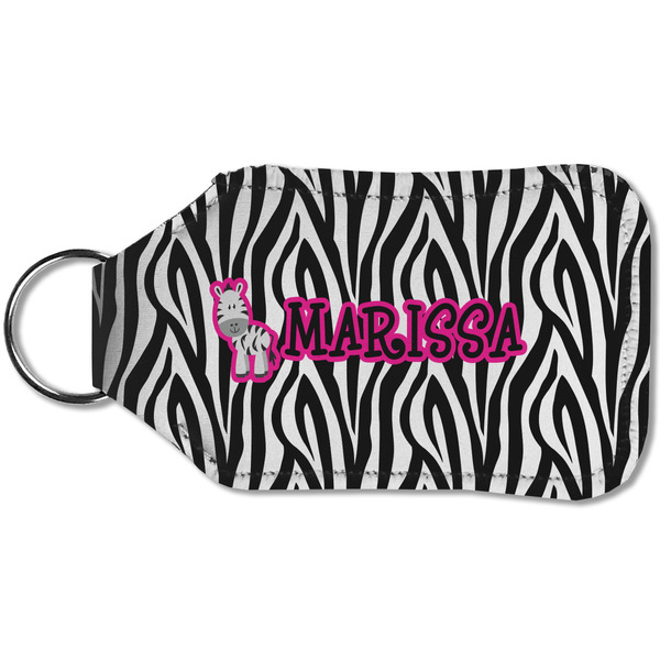 Zebra Sanitizer Holder Keychain - Small (Back)