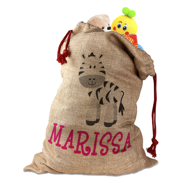 Custom Zebra Santa Sack (Personalized)