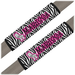 Zebra Seat Belt Covers (Set of 2) (Personalized)