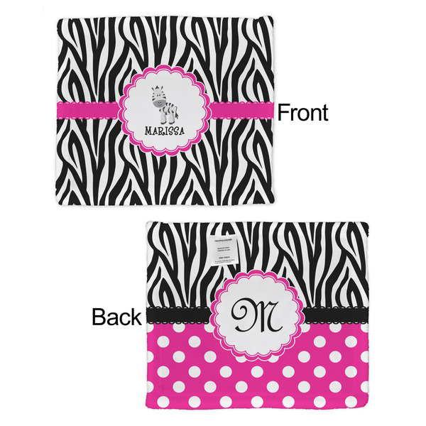 Zebra Security Blanket - Front & Back View