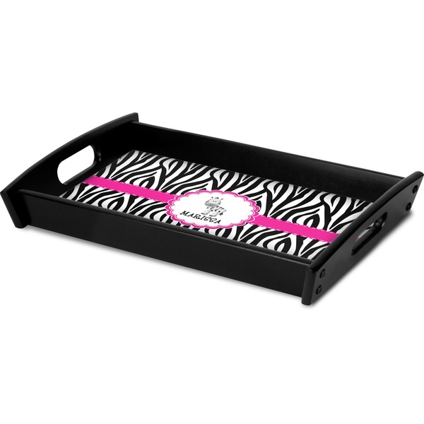 Zebra Serving Tray Black - Corner