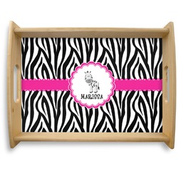 Zebra Natural Wooden Tray - Large (Personalized)