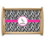 Zebra Natural Wooden Tray - Small (Personalized)